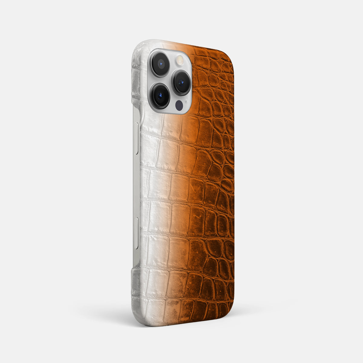 Orange iPhone 16 Pro Max Slim Case Himalayan Crocodile -2 | Orange