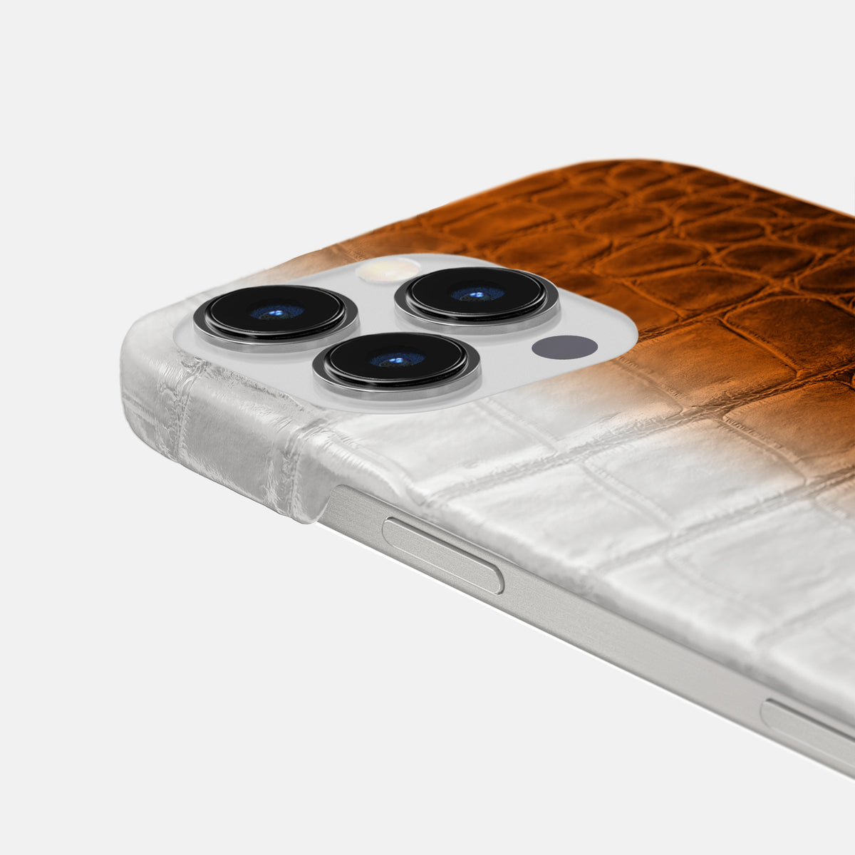 Orange iPhone 16 Pro Max Slim Case Himalayan Crocodile -6 | Orange