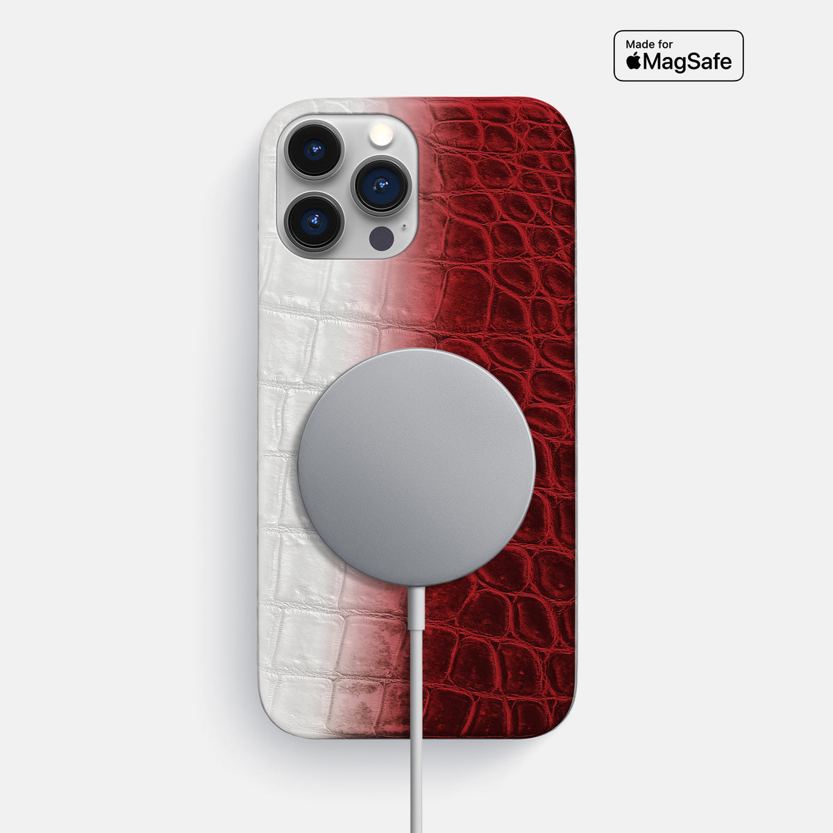 Red iPhone 16 Pro Max Slim Case Himalayan Crocodile -5 | Red