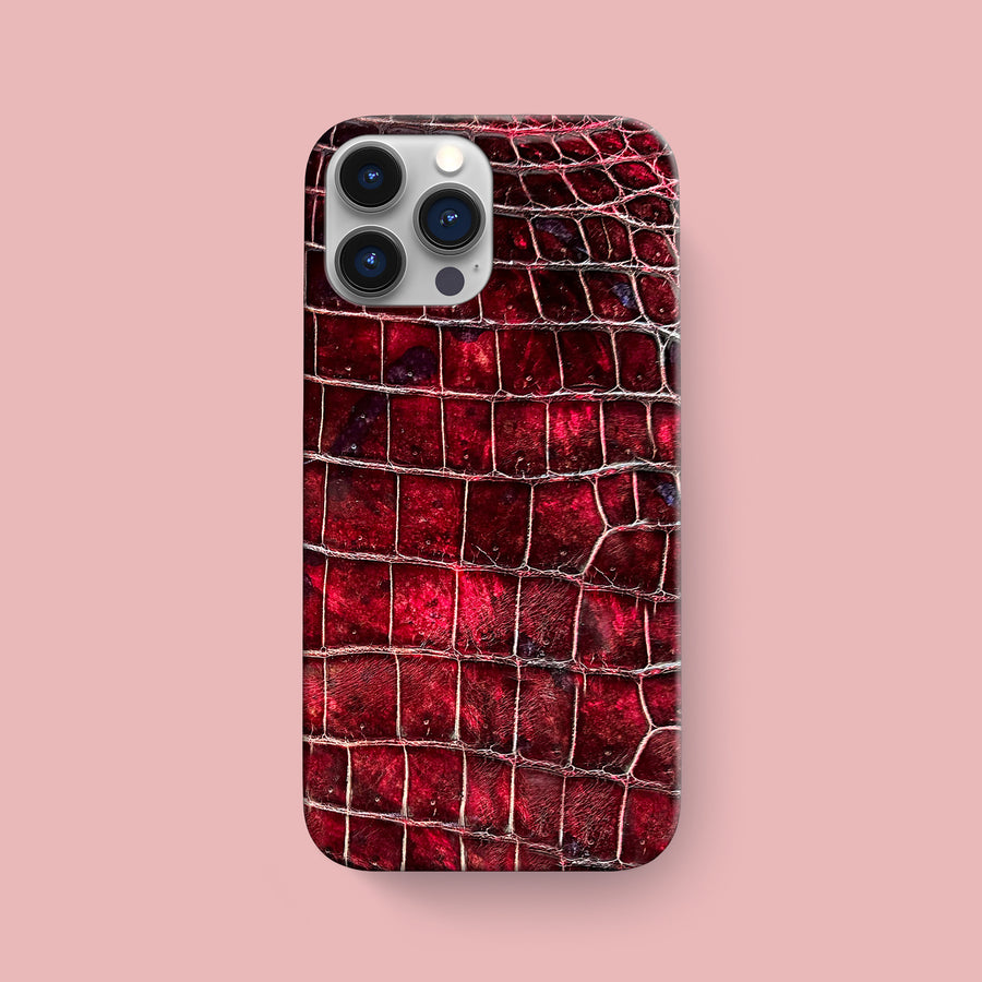 Slim Case 1/1 Ruby For iPhone 16 Pro Max In Alligator