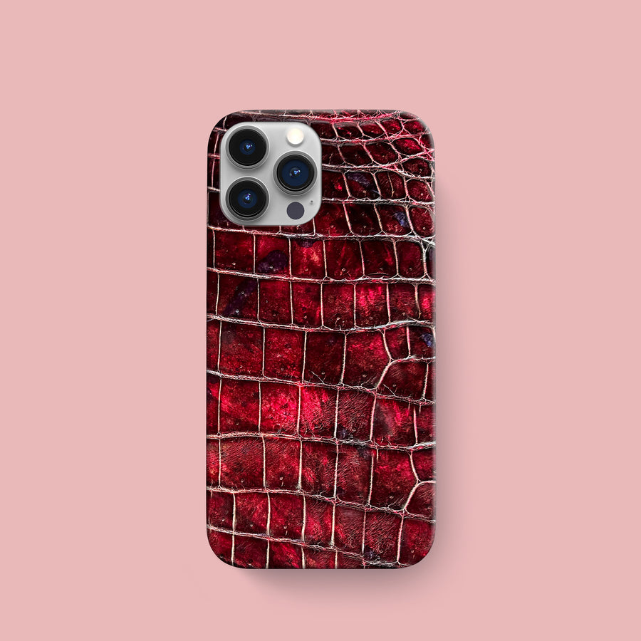 Slim Case 1/1 Ruby For iPhone 16 Pro In Alligator