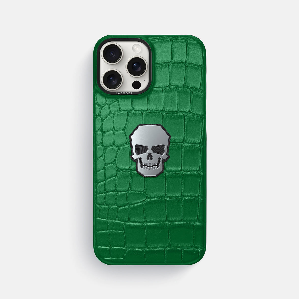 Forest-Green iPhone 16 Pro Max Classic Case Alligator with Black Metal -1 | Forest-Green-Black