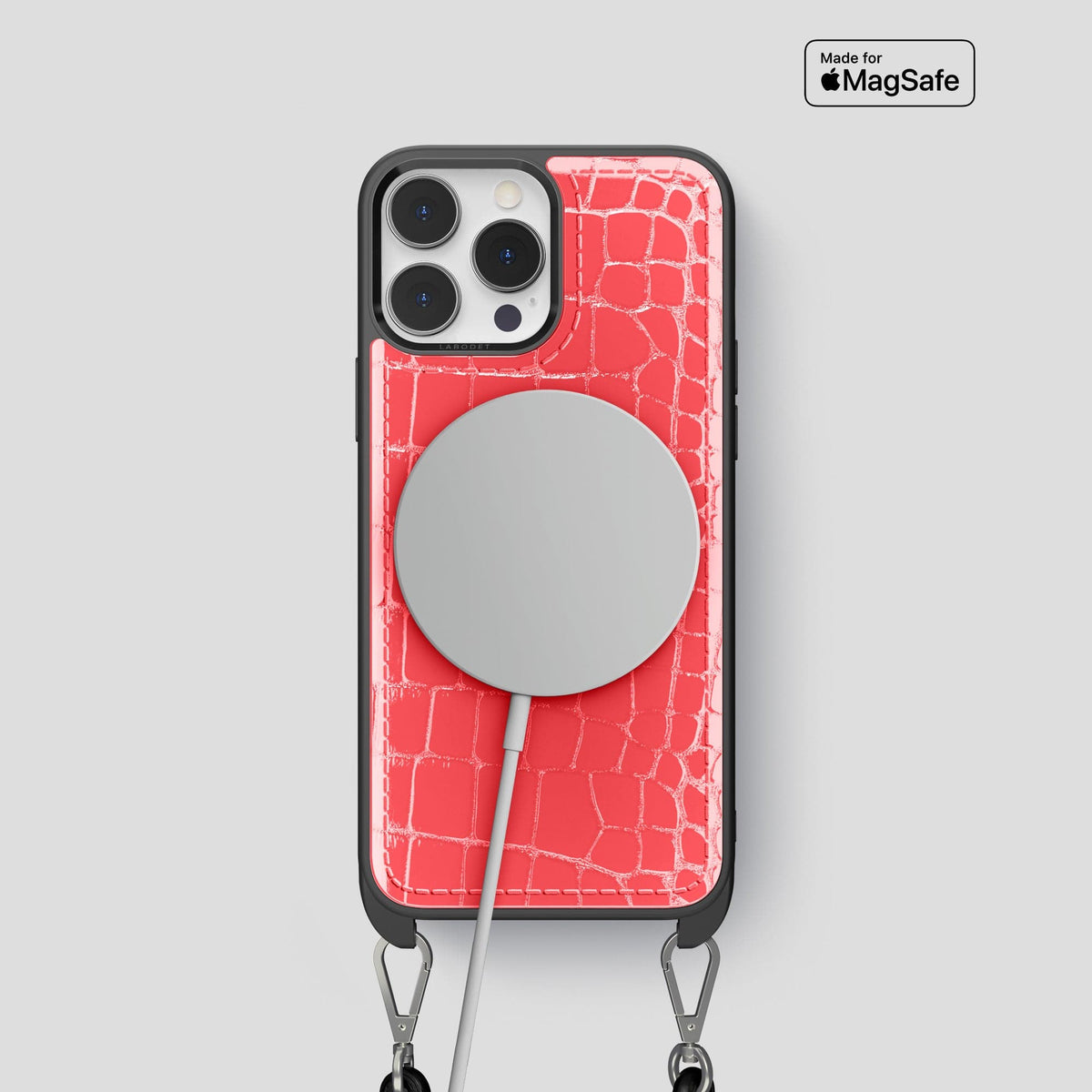 Crossbody Sport Case For iPhone 14 Pro In Shiny Alligator