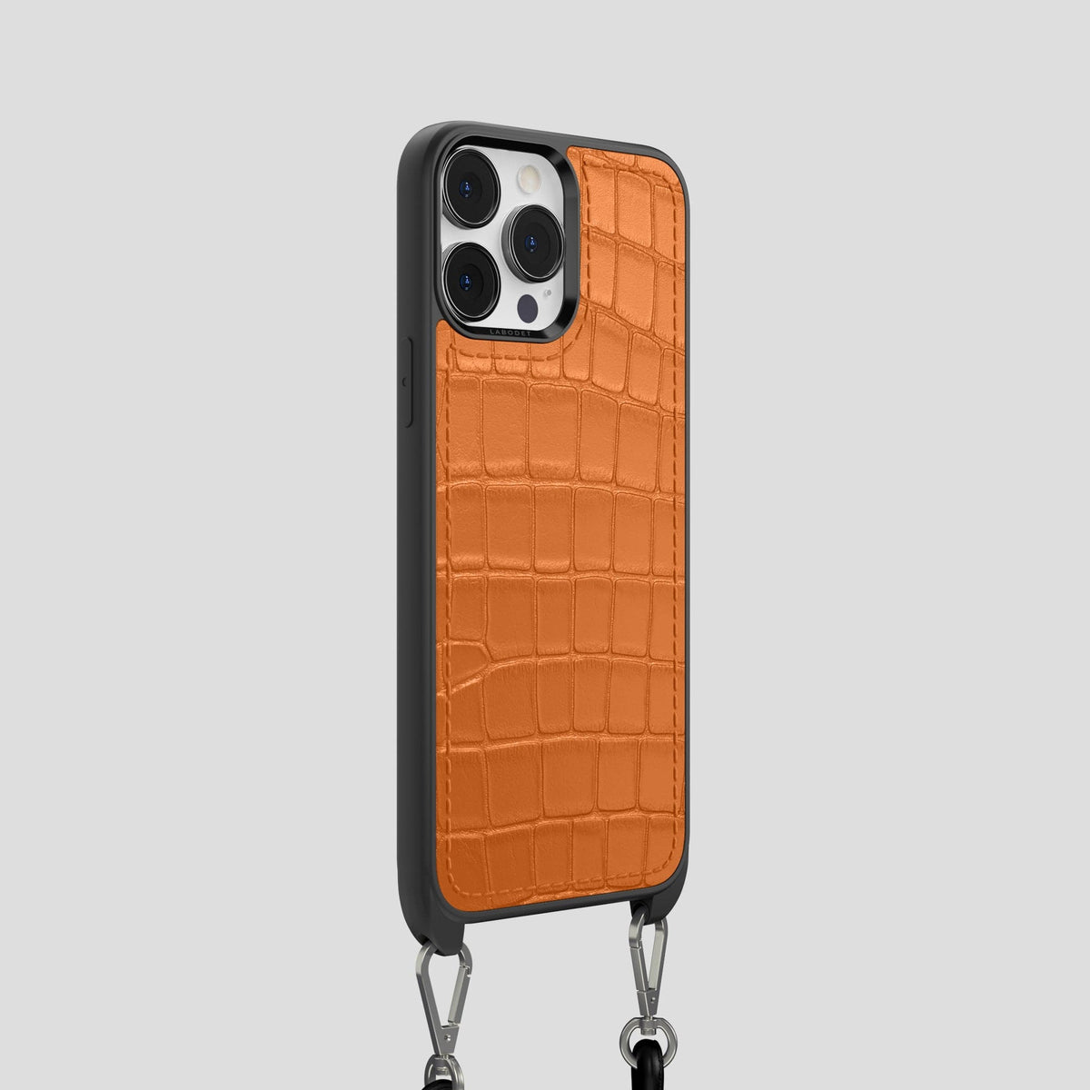 Orange iPhone 14 Pro Crossbody Sport Case Alligator -2 | Orange