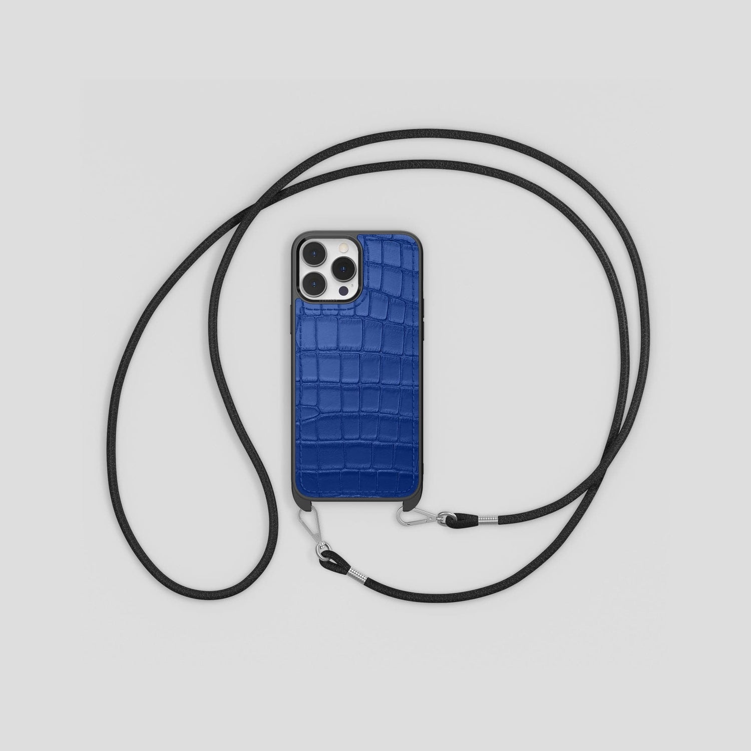 Royal Blue iPhone 14 Pro Crossbody Sport Case Alligator -7 | Royal-Blue