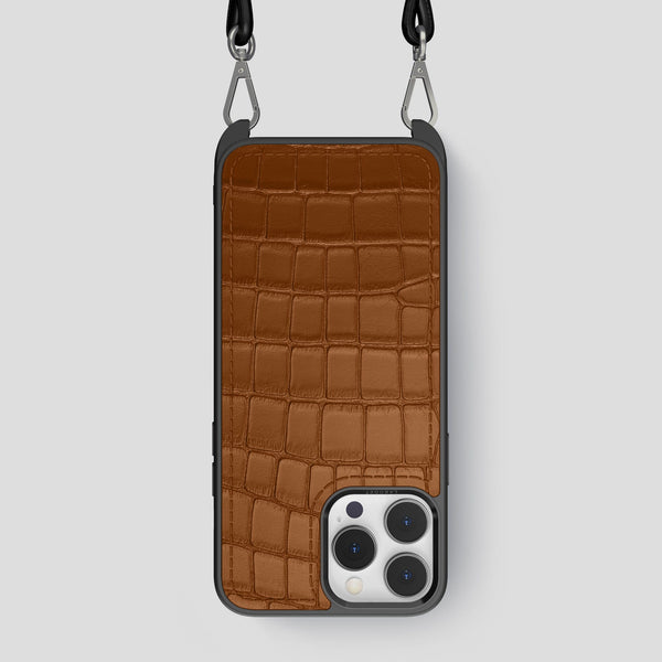Crossbody Sport Case For iPhone 15 Pro Max In Alligator