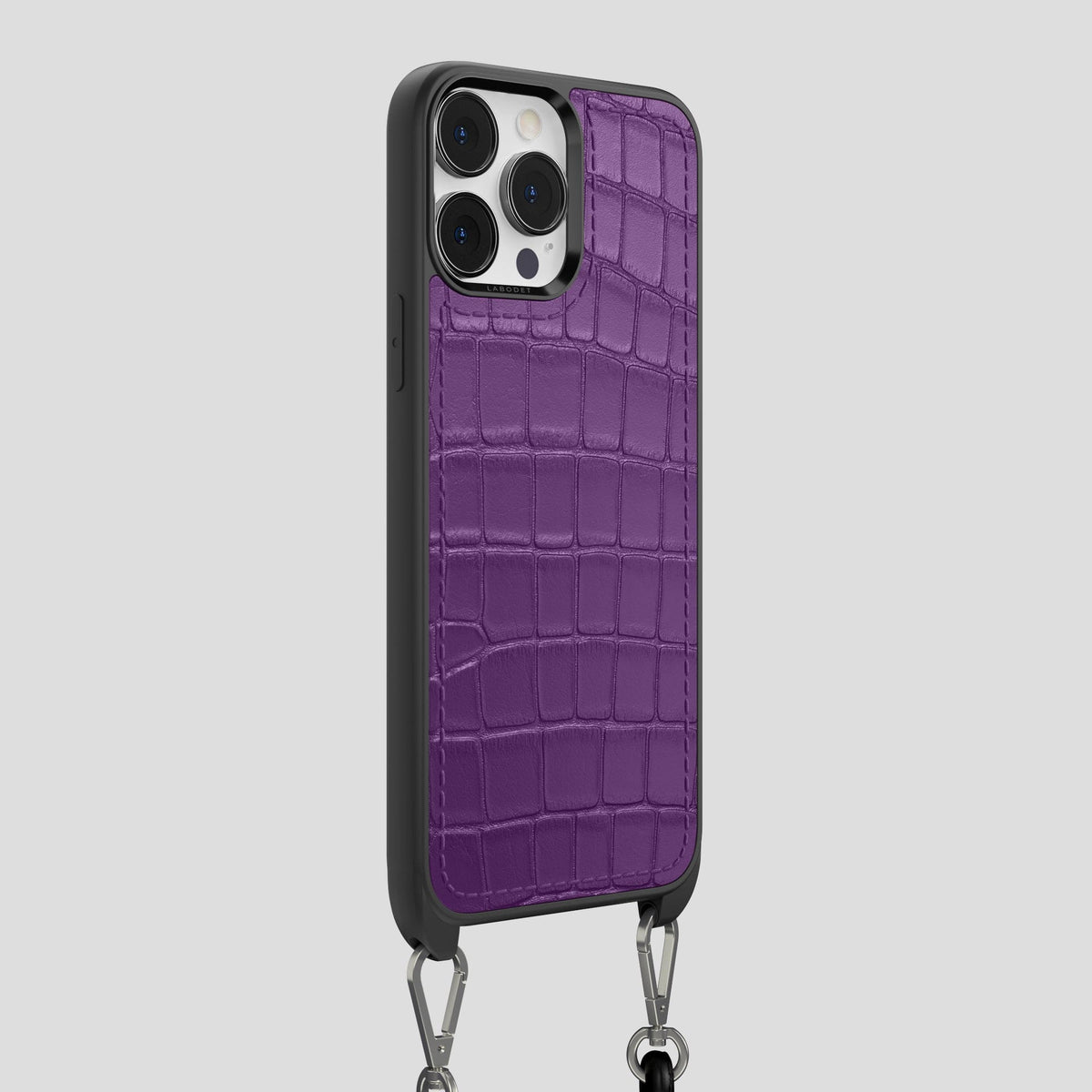 Purple iPhone 14 Pro Max Crossbody Sport Case Alligator -2 | Purple