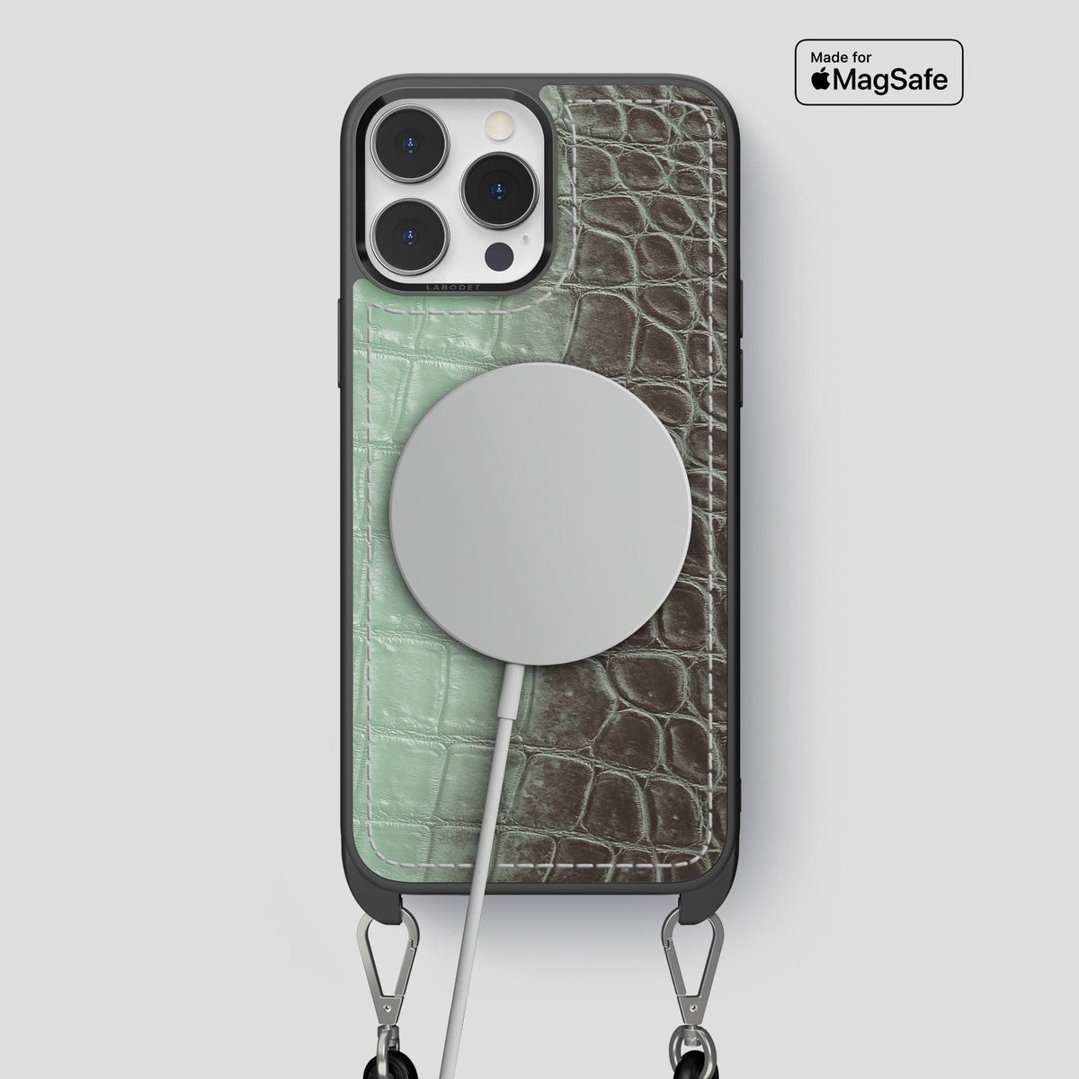 Crossbody Sport Case For iPhone 15 Pro Max In Himalayan Crocodile