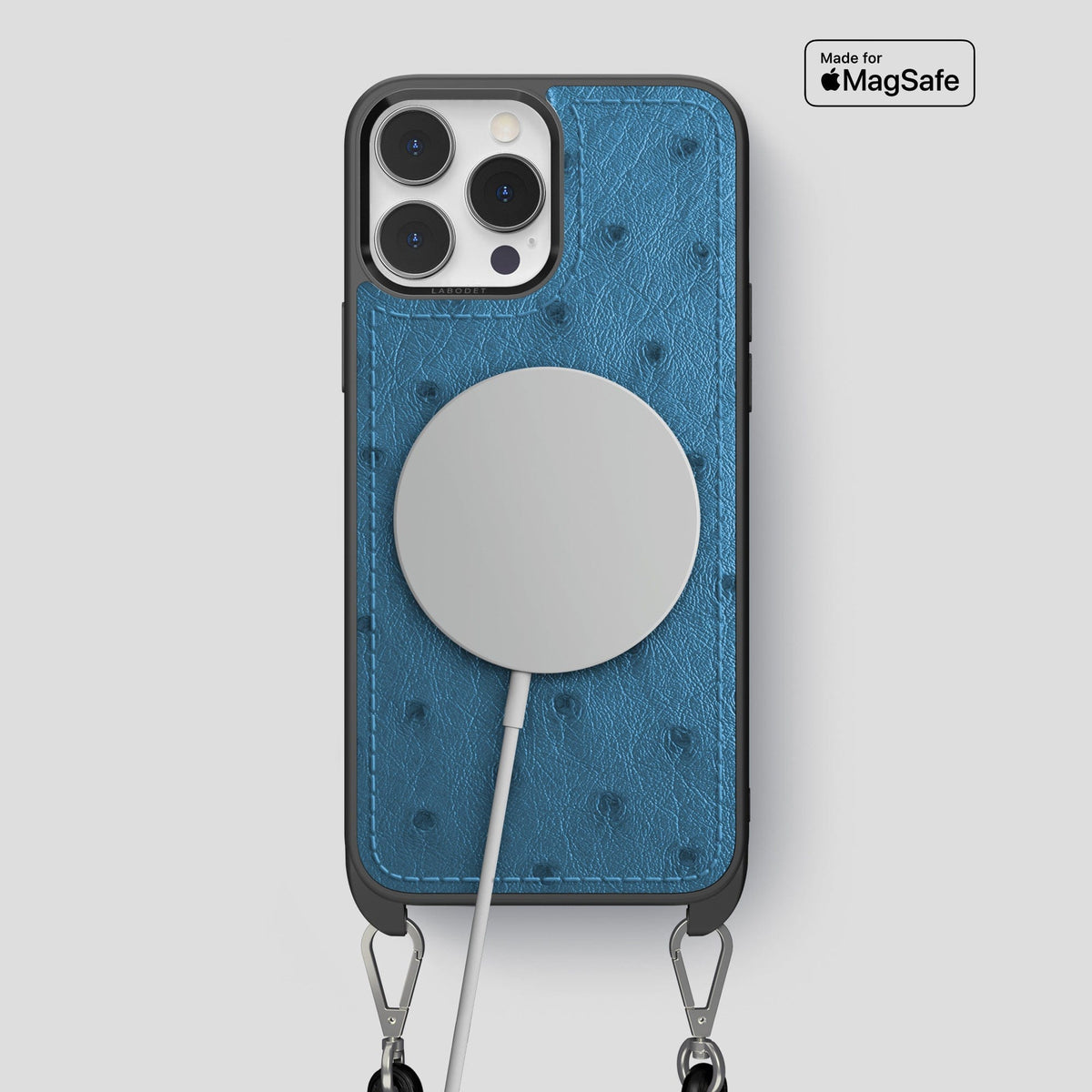Blue-Jeans iPhone 15 Pro Max Crossbody Case Ostrich -5 | Blue-Jeans
