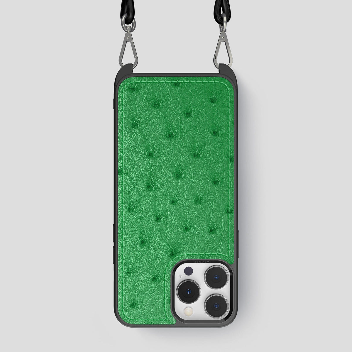 Kentucky Green iPhone 15 Pro Max Crossbody Case Ostrich -1 | Kentucky-Green