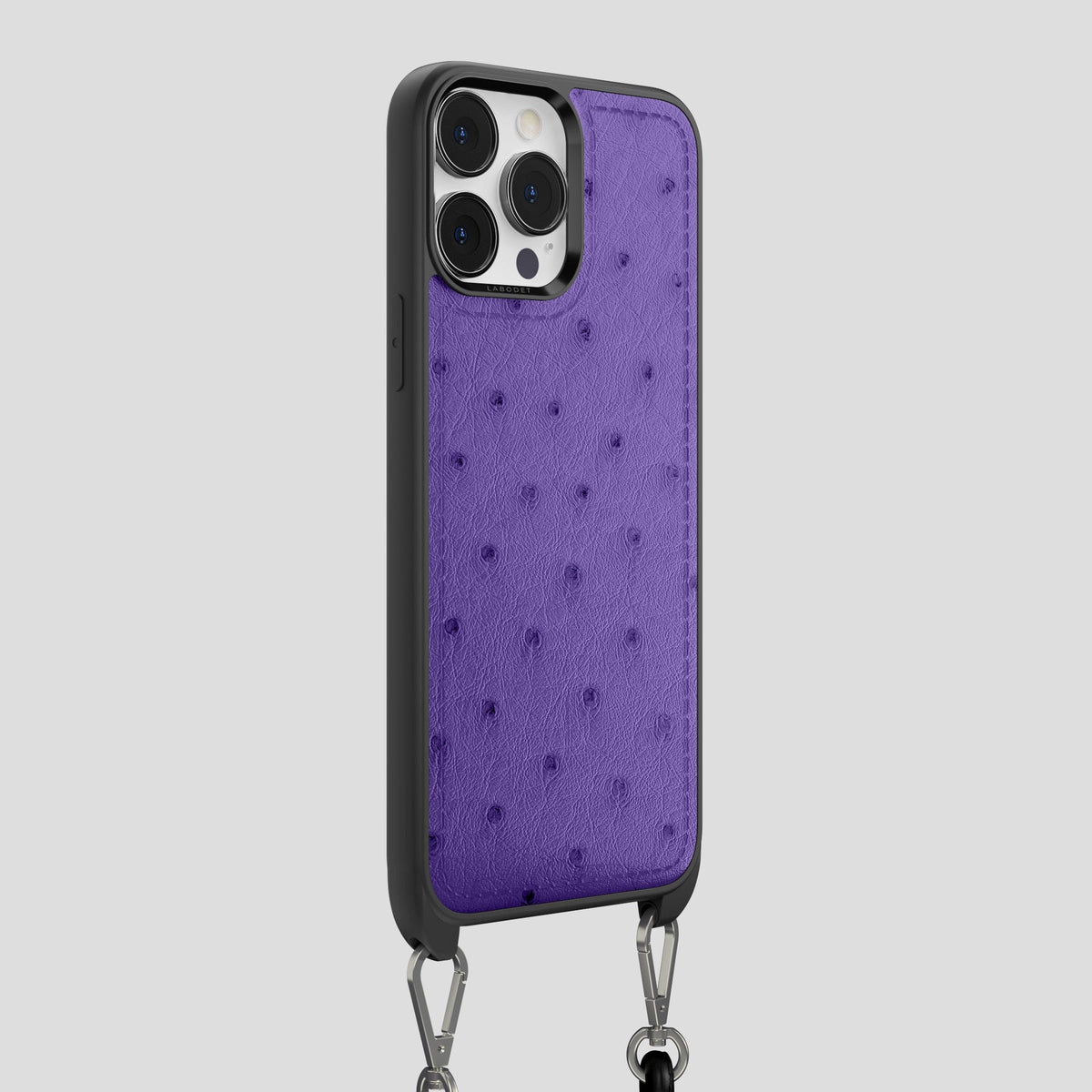 Purple iPhone 15 Pro Max Crossbody Case Ostrich -2 | Purple