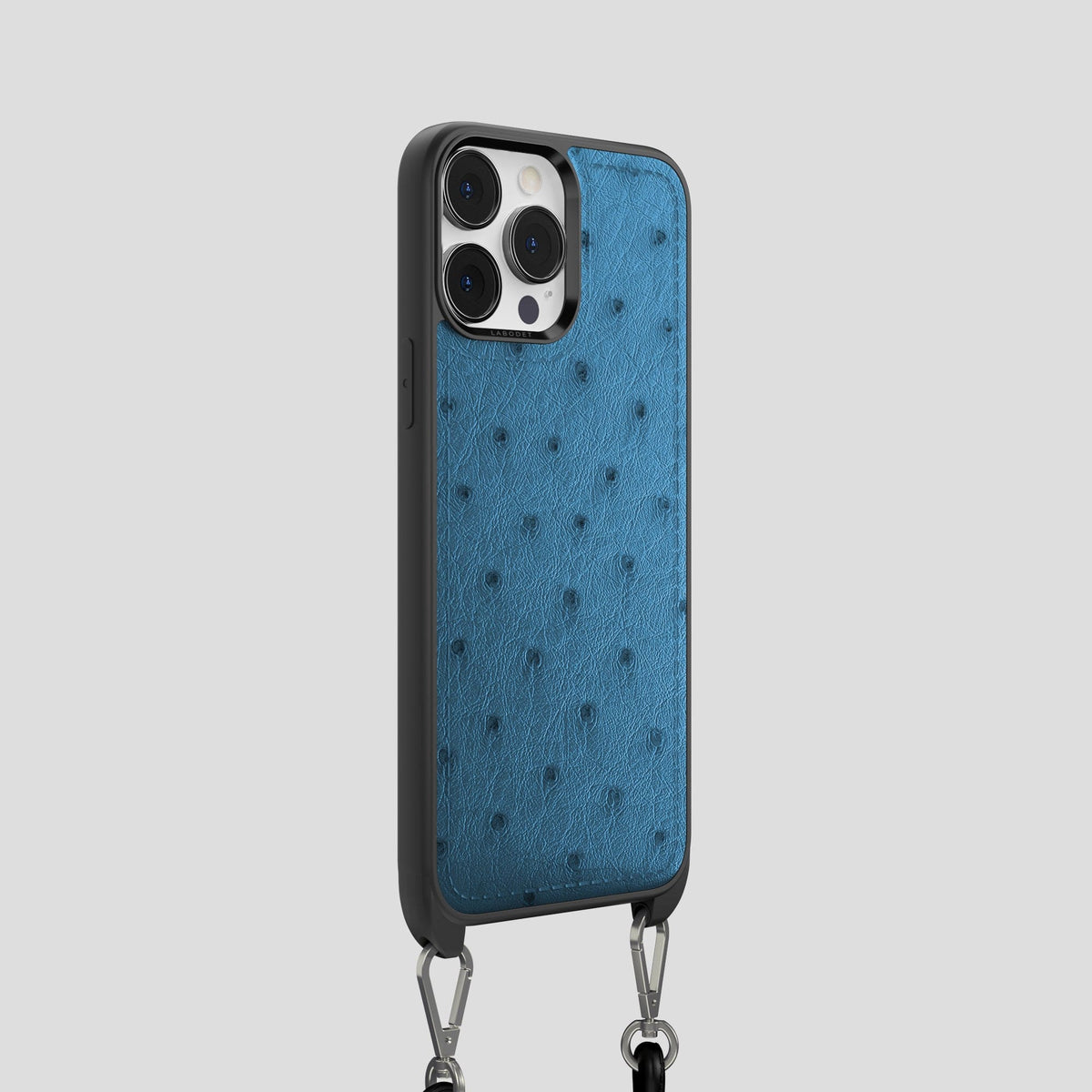 Blue-Jeans iPhone 15 Pro Crossbody Case Ostrich -2 | Blue-Jeans