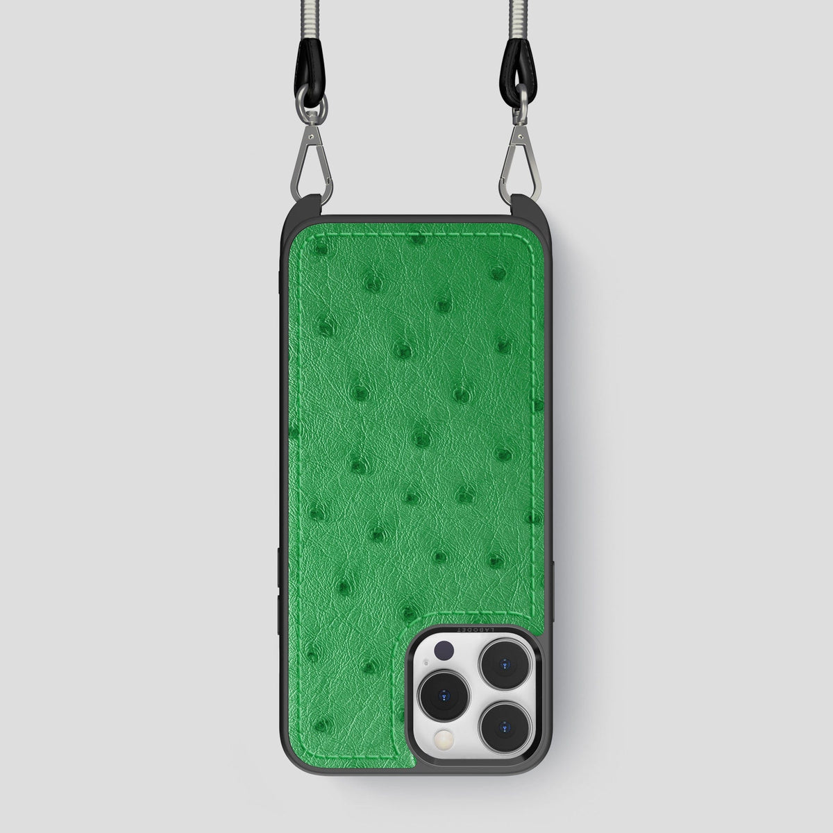 Kentucky Green iPhone 15 Pro Crossbody Case Ostrich -1 | Kentucky-Green