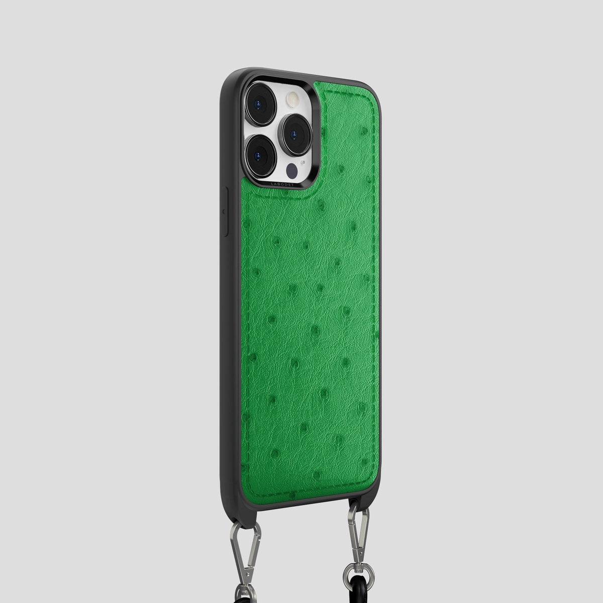 Kentucky Green iPhone 15 Pro Crossbody Case Ostrich -2 | Kentucky-Green