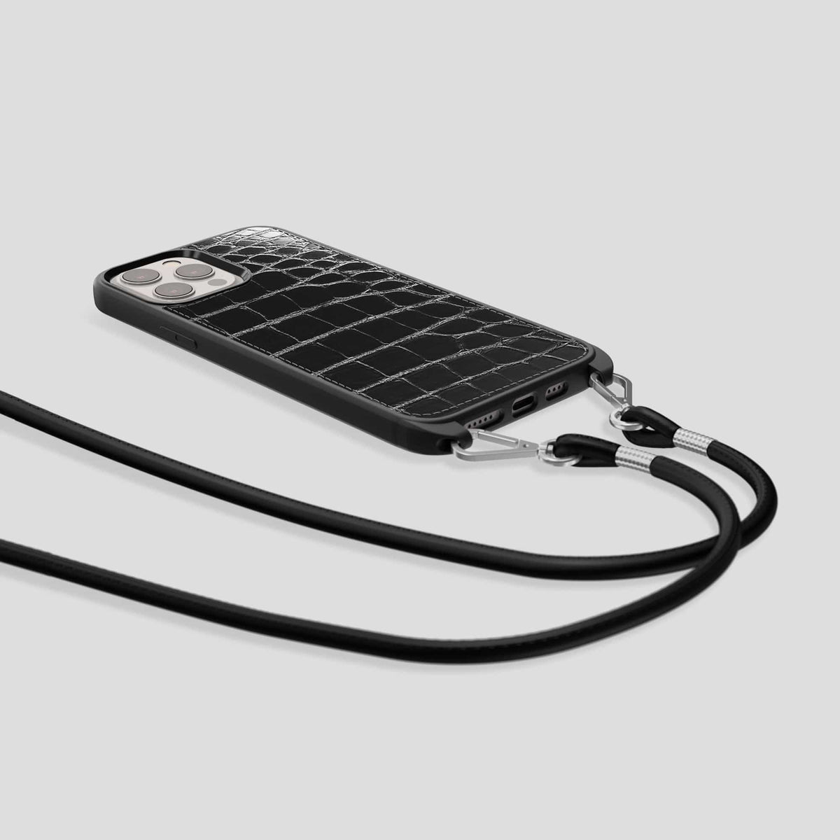 Havana-Black iPhone 14 Pro Crossbody Case -6 | Havana-Black