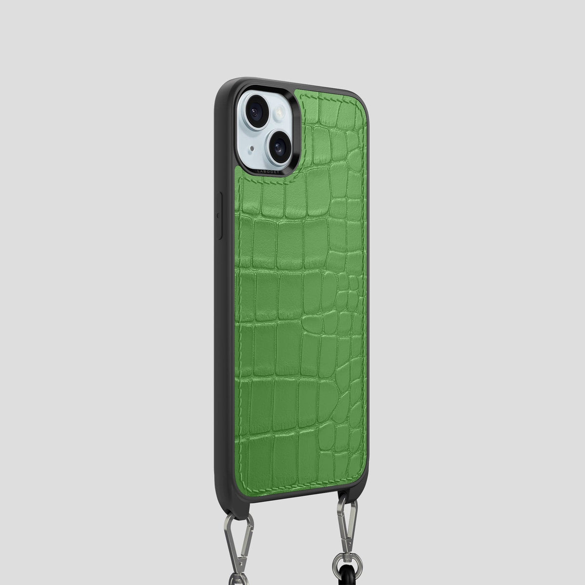 Apple-Green iPhone 15 Crossbody Sport Case Alligator -2 | Apple-Green