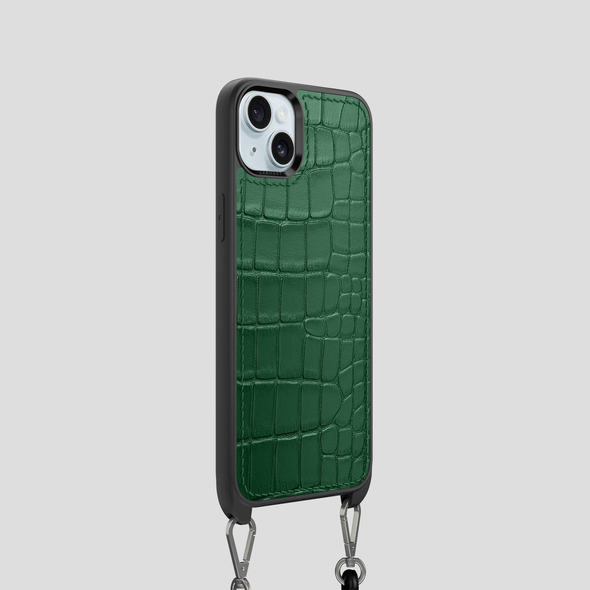Forest-Green iPhone 15 Crossbody Sport Case Alligator -2 | Forest-Green