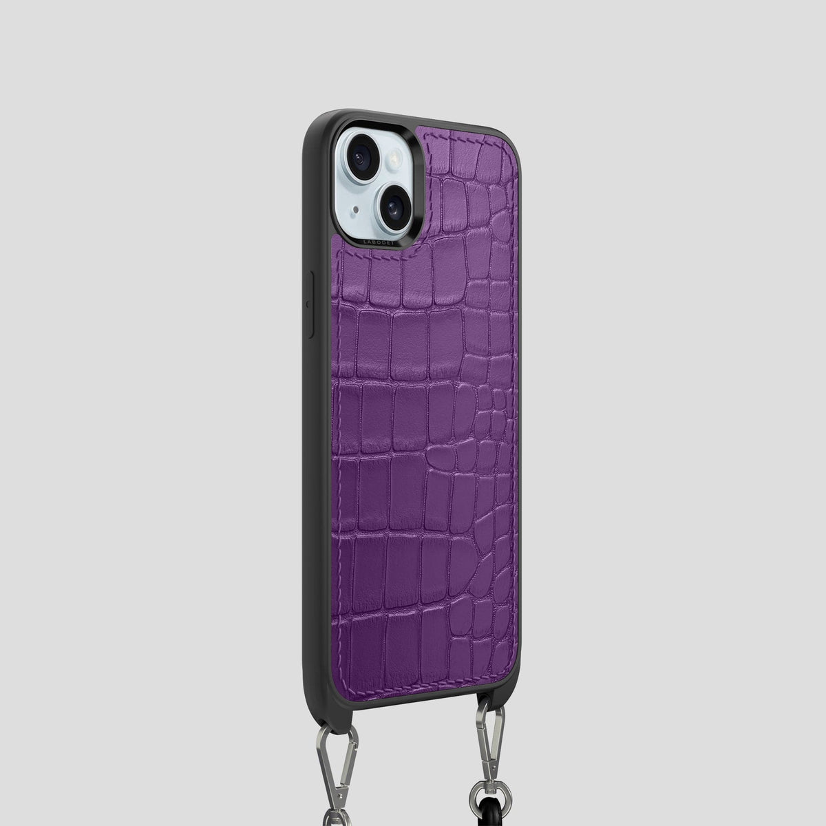 Purple iPhone 15 Crossbody Sport Case Alligator -2 | Purple