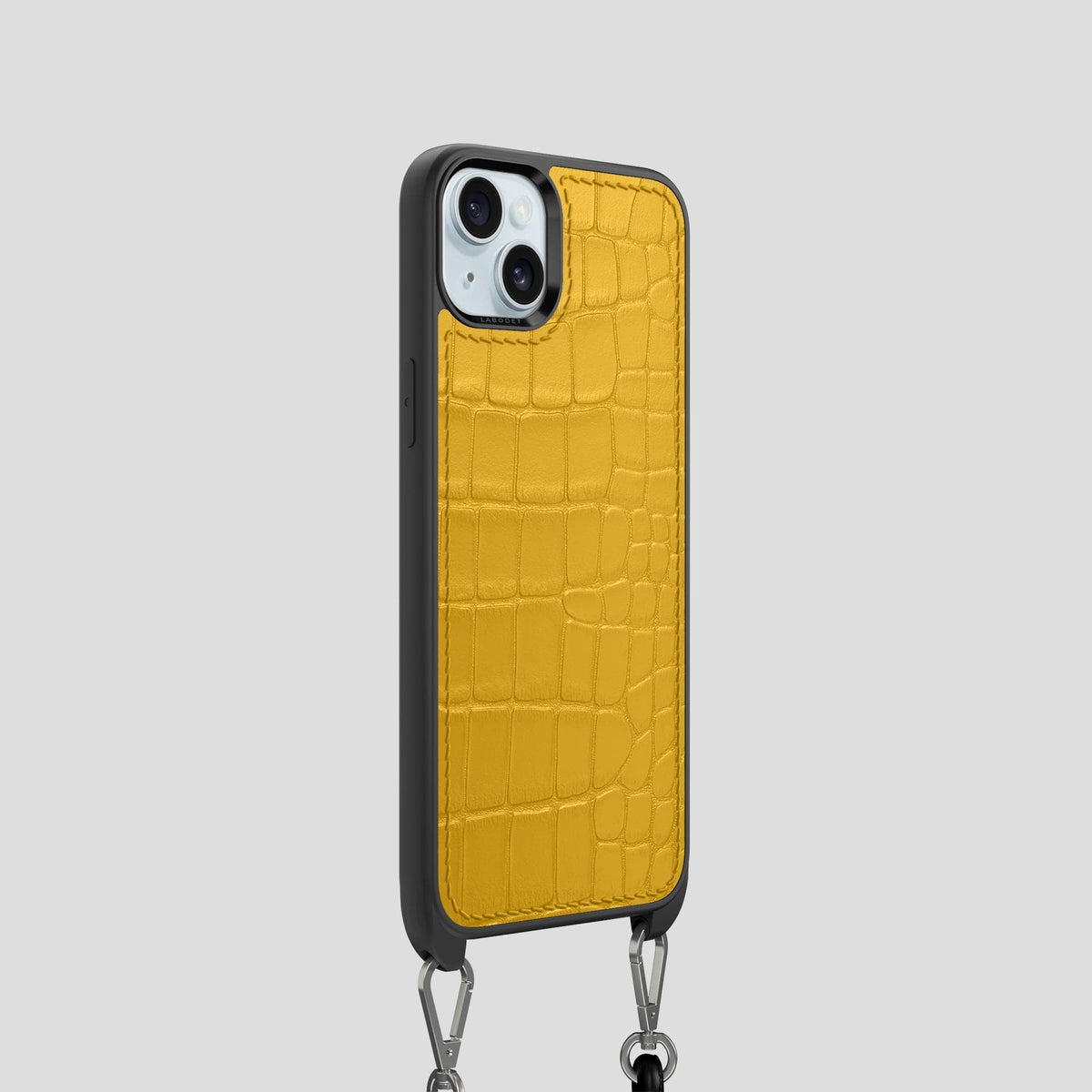 Yellow iPhone 15 Crossbody Sport Case Alligator -2 | Yellow