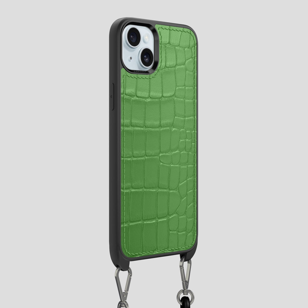 Apple-Green iPhone 15 Plus Crossbody Sport Case Alligator -2 | Apple-Green