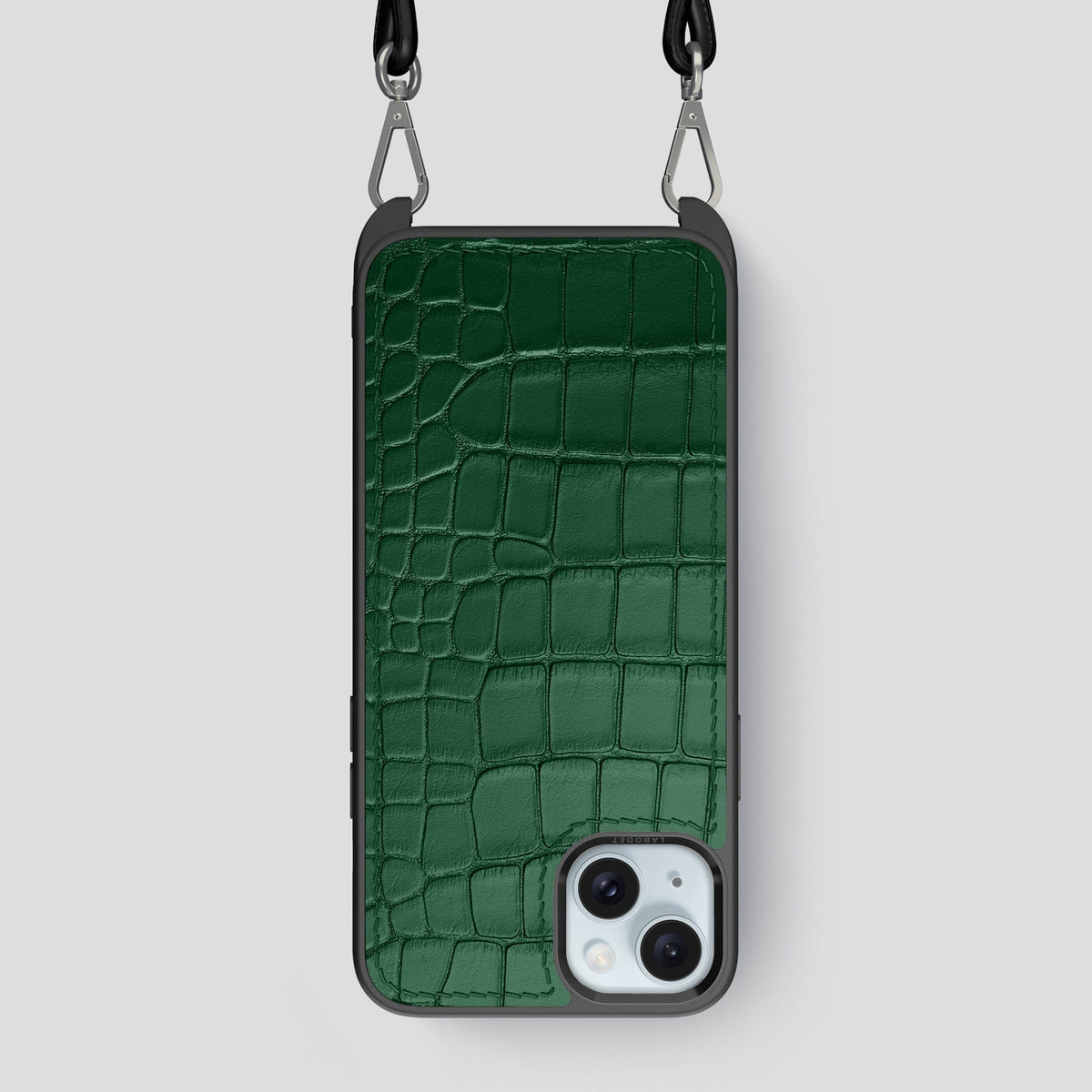 Forest-Green iPhone 15 Plus Crossbody Sport Case Alligator -1 | Forest-Green