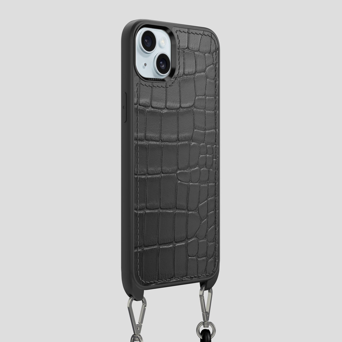 Grey iPhone 15 Plus Crossbody Sport Case Alligator -2 | Grey