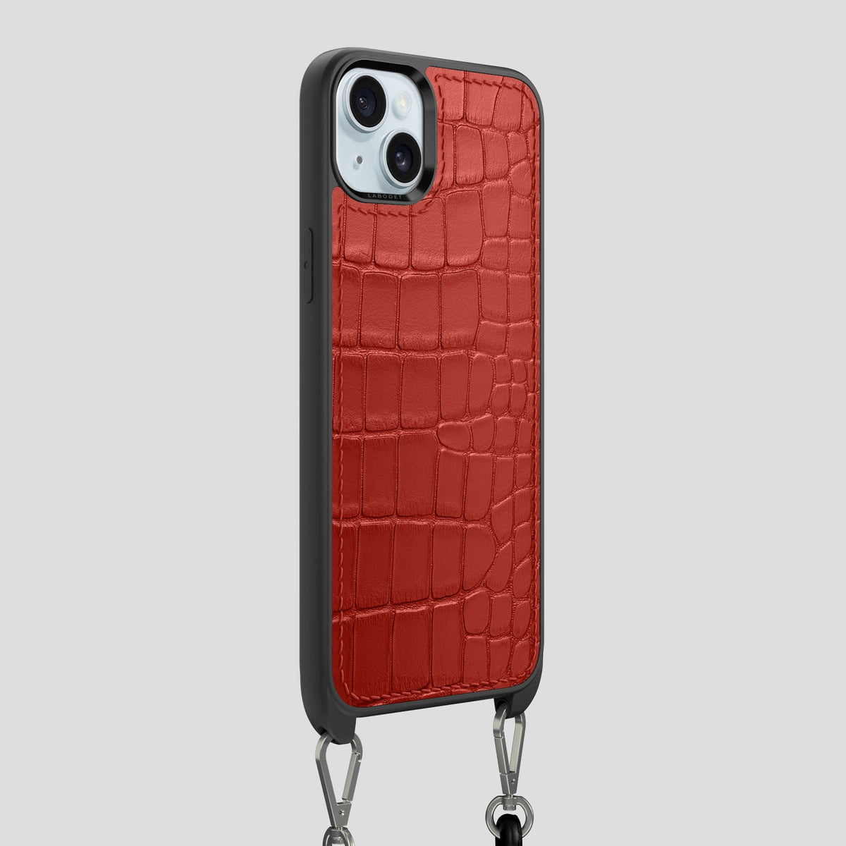 Red iPhone 15 Plus Crossbody Sport Case Alligator -2 | Red