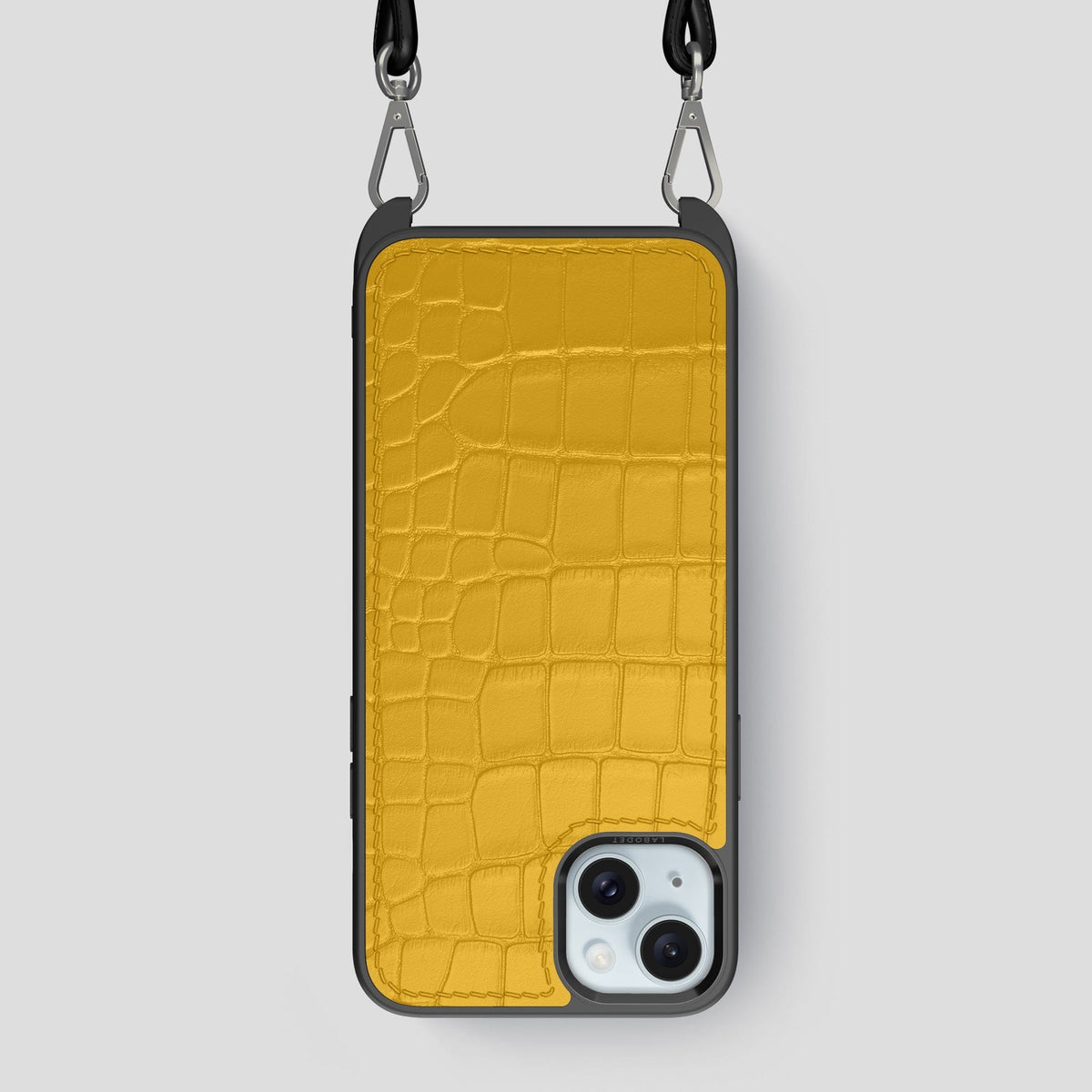 Yellow iPhone 15 Plus Crossbody Sport Case Alligator -1 | Yellow