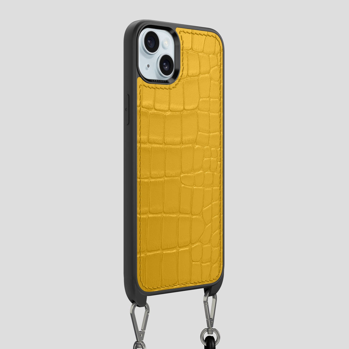 Yellow iPhone 15 Plus Crossbody Sport Case Alligator -2 | Yellow