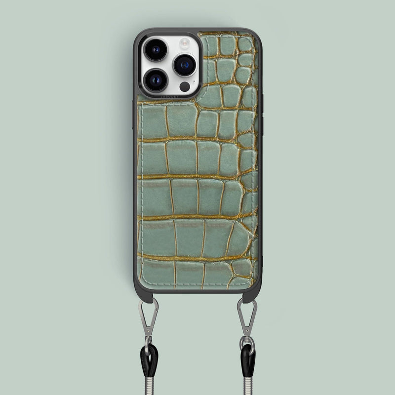 Crossbody Sport Case Bayou Green For iPhone 15 Pro In Alligator -1 | Bayou-Green