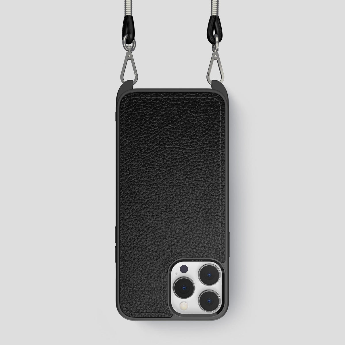 Black iPhone 15 Pro Crossbody Sport Case Calf -1 | Black