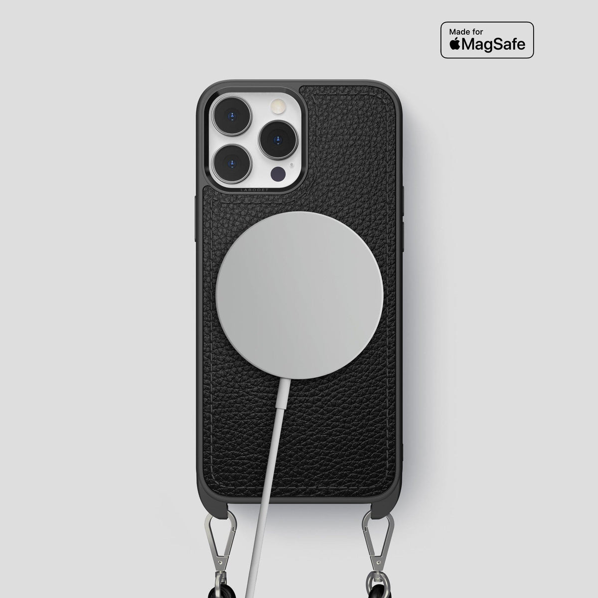 Black iPhone 15 Pro Crossbody Sport Case Calf -5 | Black