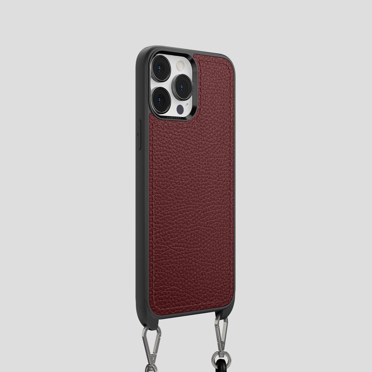 Bordeaux iPhone 15 Pro Crossbody Sport Case Calf -2 | Bordeaux