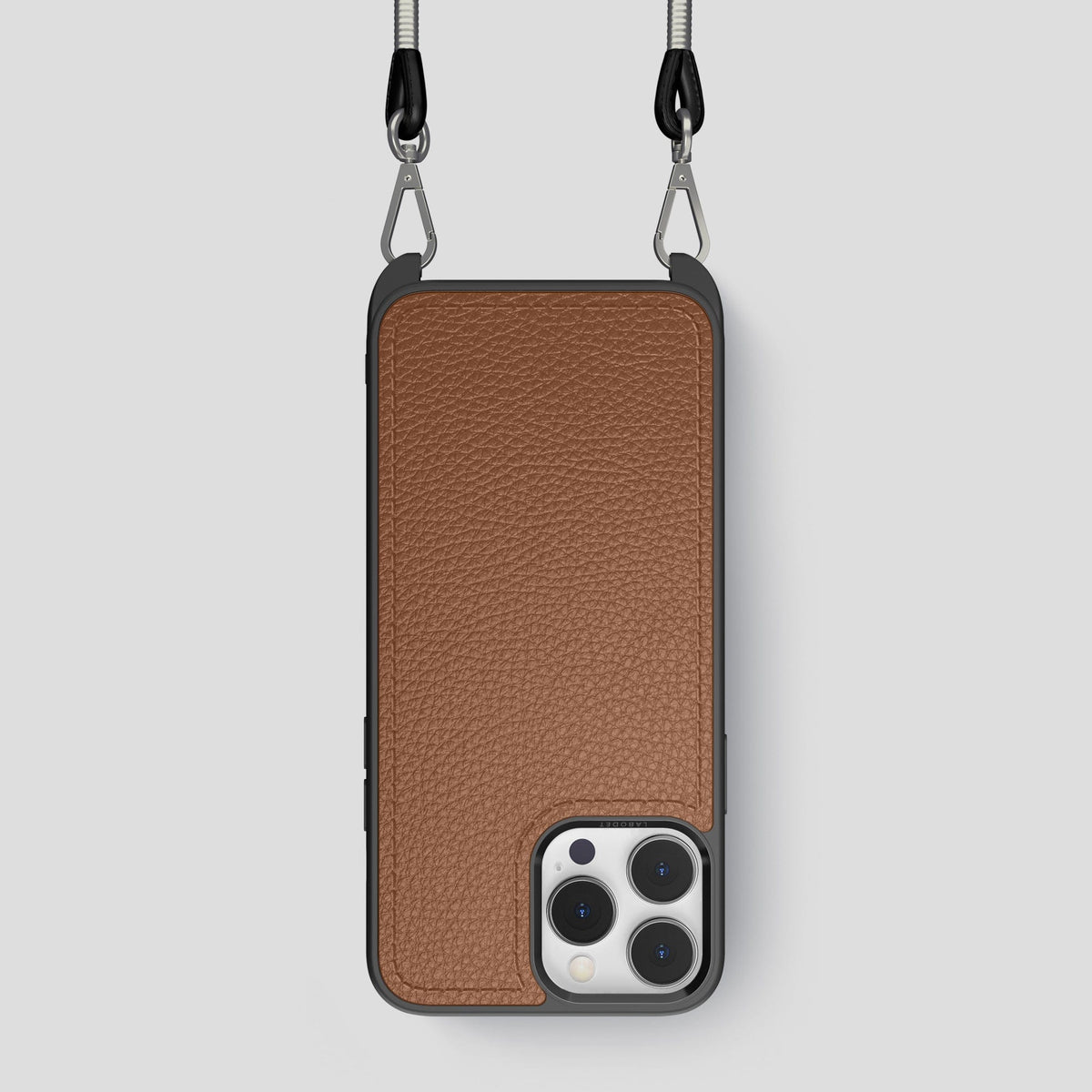 Caramel iPhone 15 Pro Crossbody Sport Case Calf -1 | Caramel