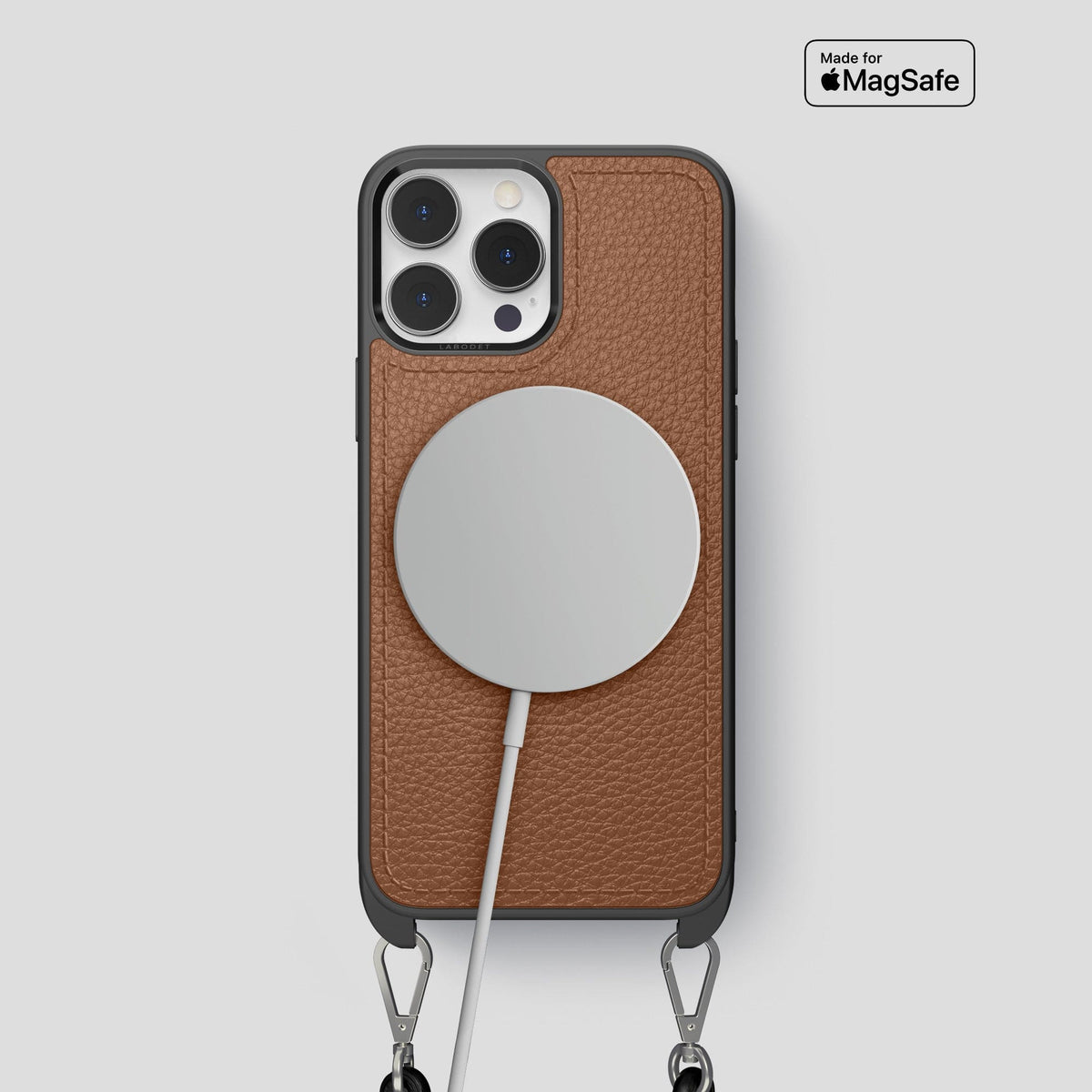 Caramel iPhone 15 Pro Crossbody Sport Case Calf -5 | Caramel