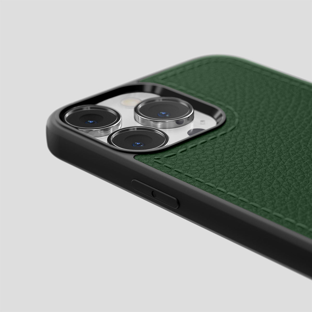 Dark Green iPhone 15 Pro Crossbody Sport Case Calf -6 | Dark-Green