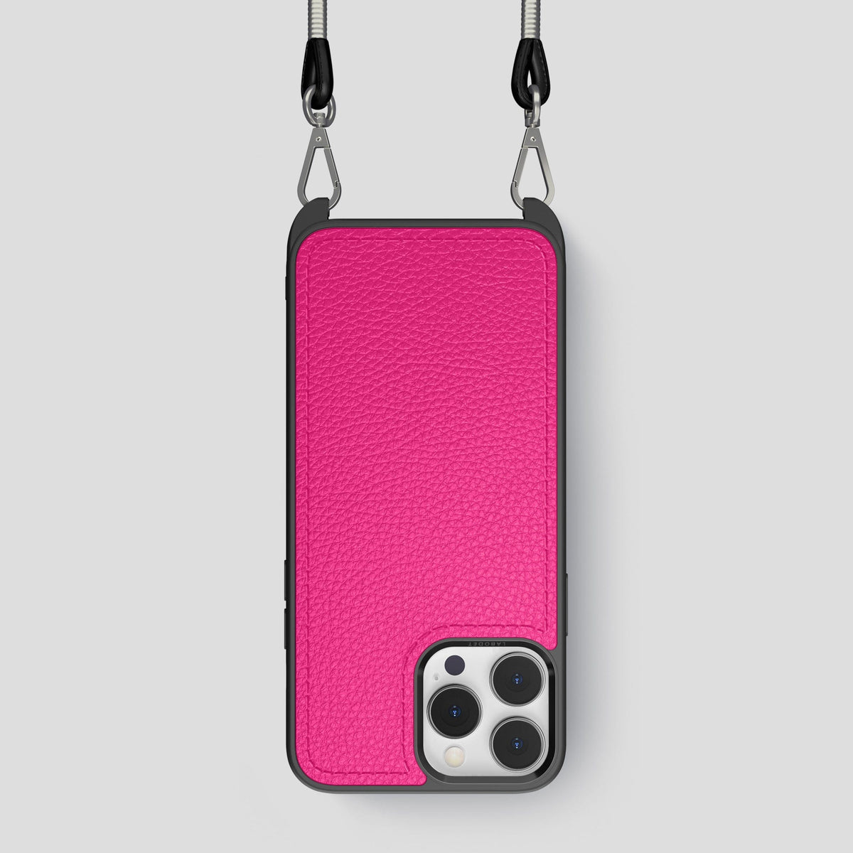 Magenta iPhone 15 Pro Crossbody Sport Case Calf -1 | Magenta