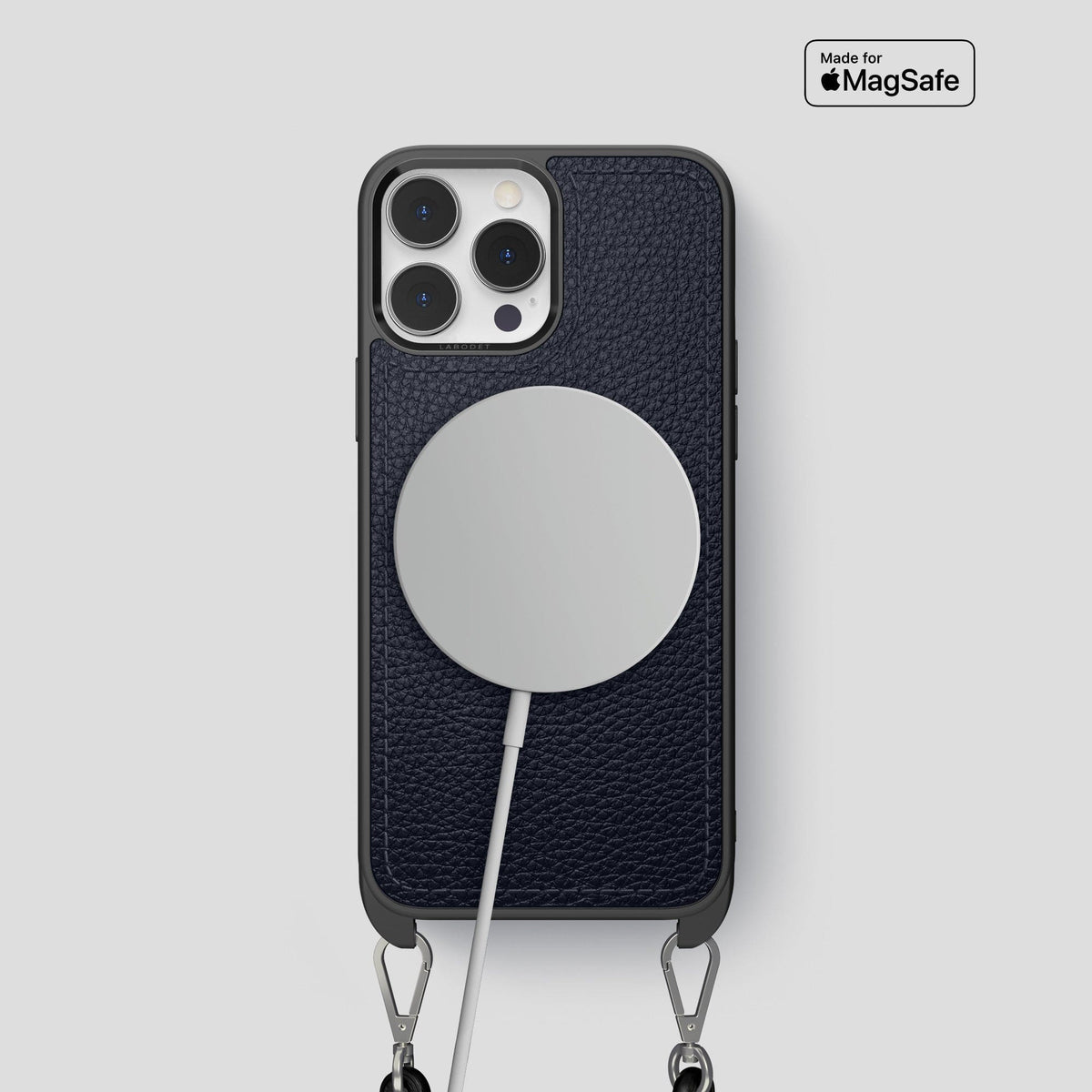 Marine iPhone 15 Pro Crossbody Sport Case Calf -5 | Marine