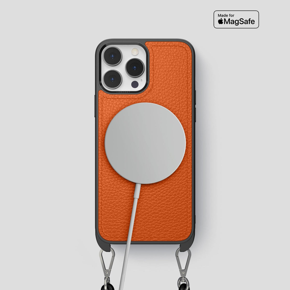 Orange iPhone 15 Pro Crossbody Sport Case Calf -5 | Orange