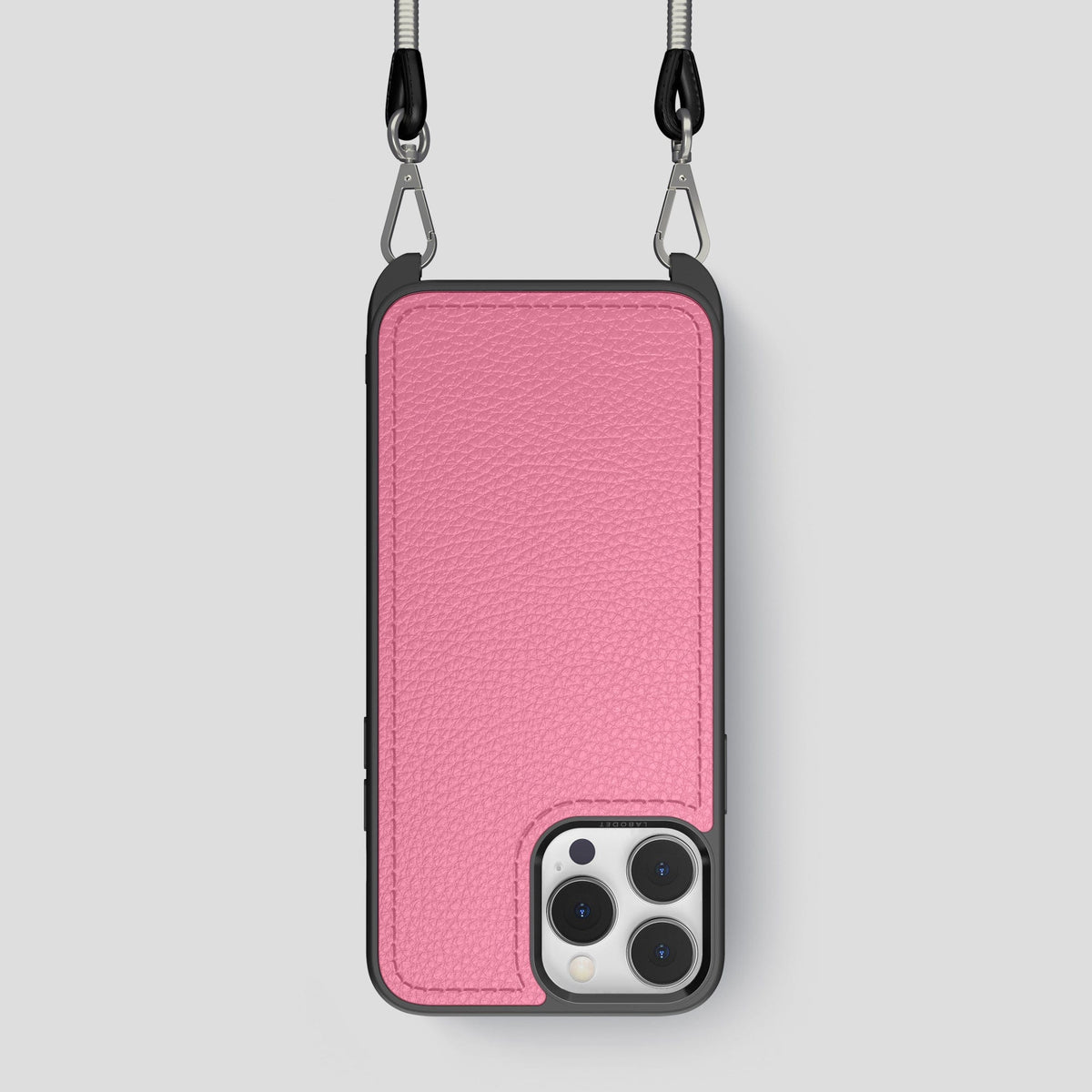 Pink iPhone 15 Pro Crossbody Sport Case Calf -1 | Pink