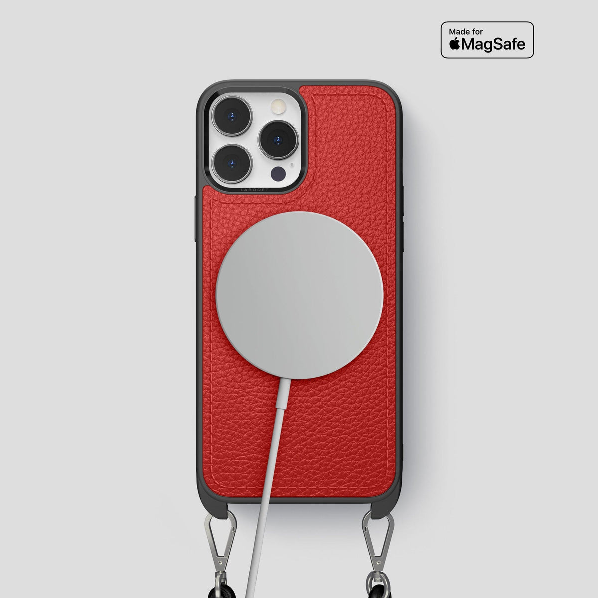 Red iPhone 15 Pro Crossbody Sport Case Calf -5 | Red