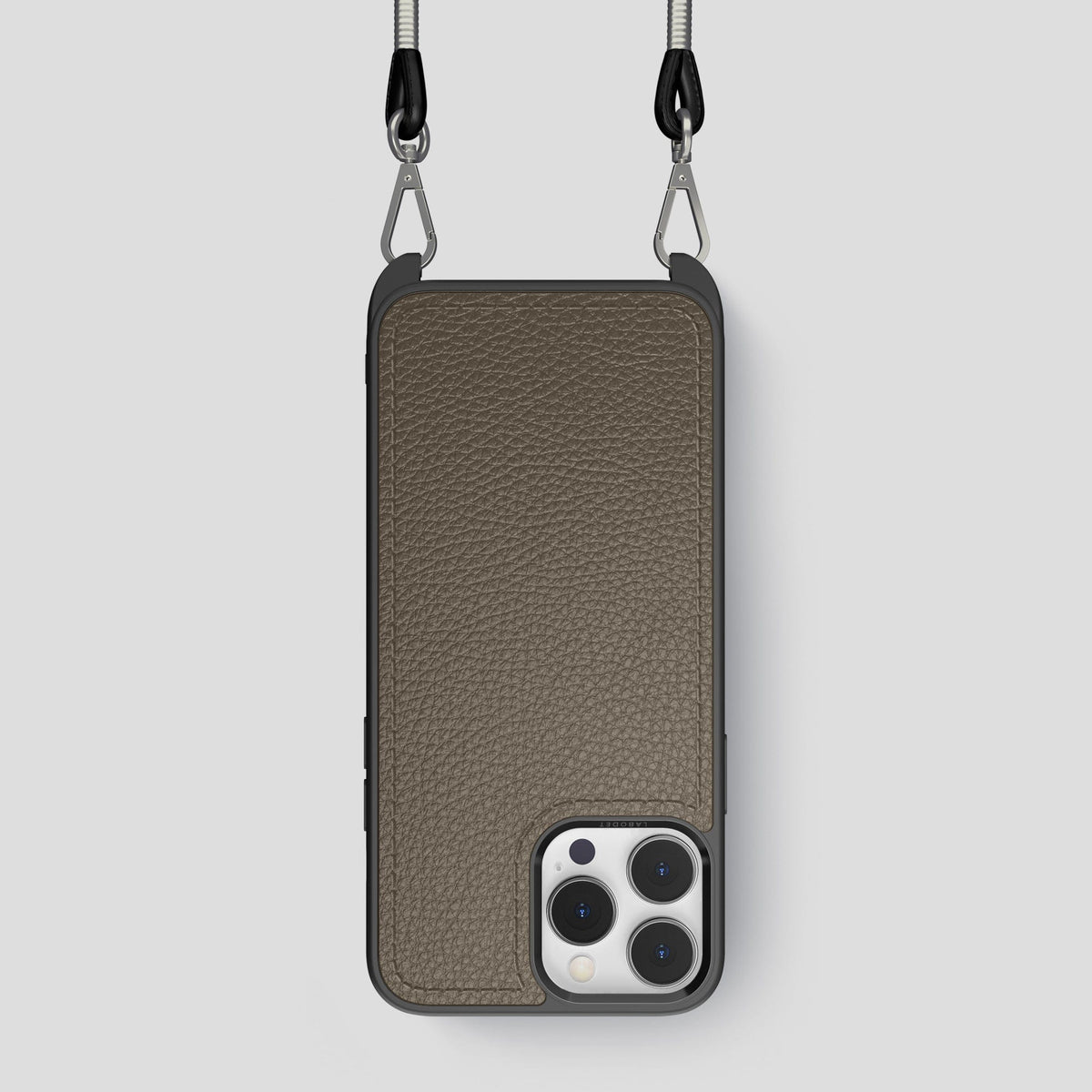 Taupe iPhone 15 Pro Crossbody Sport Case Calf -1 | Taupe