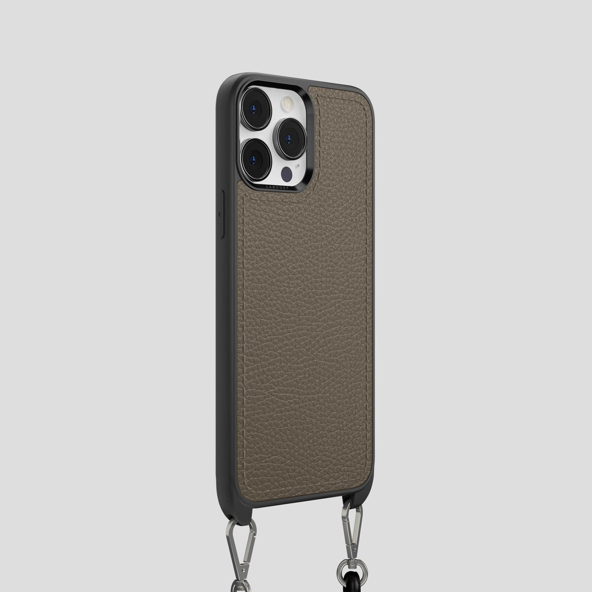 Taupe iPhone 15 Pro Crossbody Sport Case Calf -2 | Taupe
