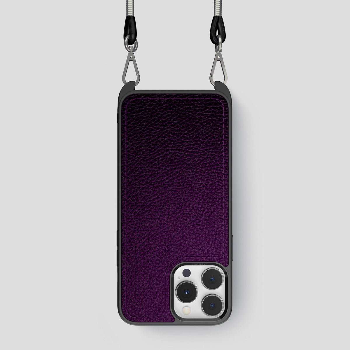 Violet iPhone 15 Pro Crossbody Sport Case Calf -1 | Violet