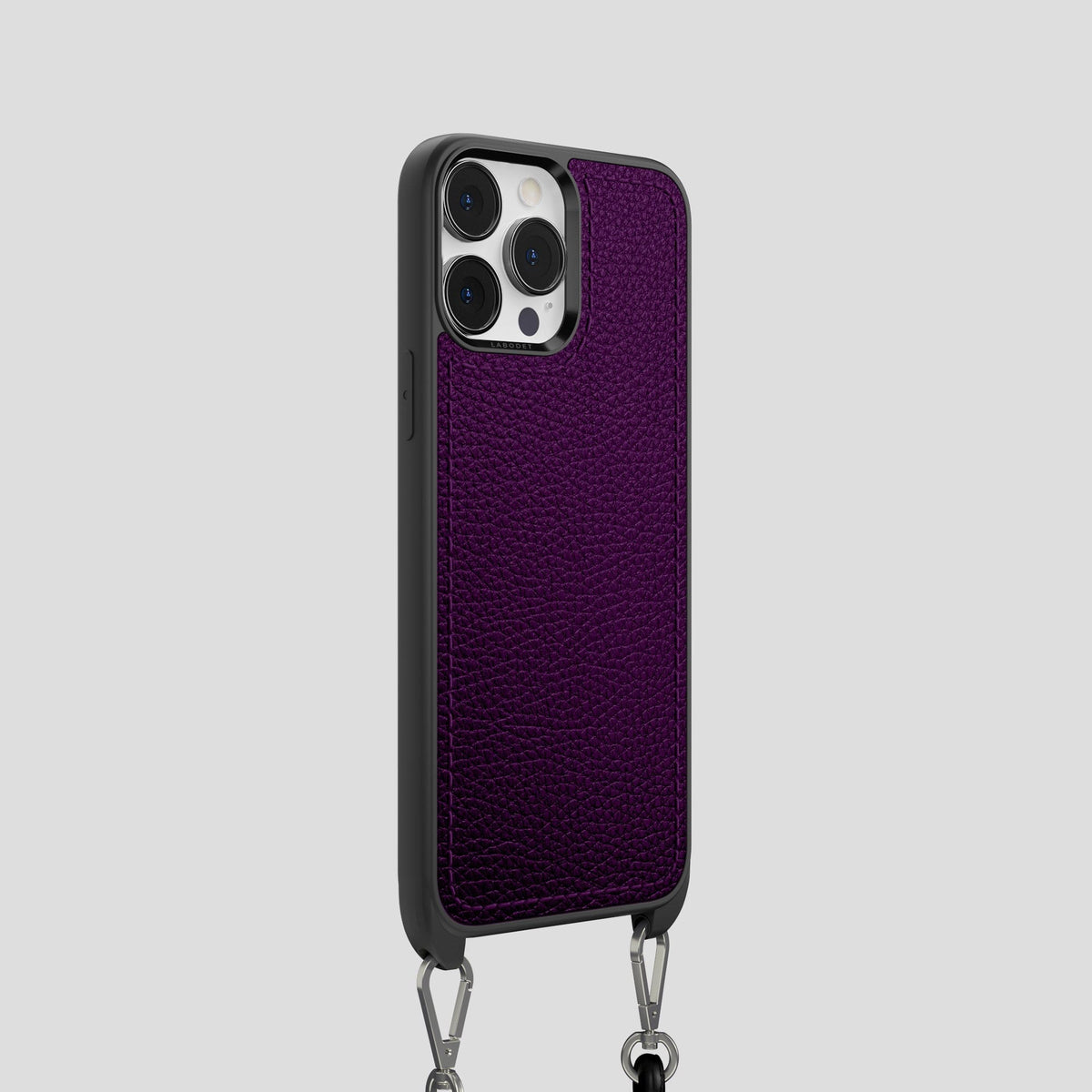 Violet iPhone 15 Pro Crossbody Sport Case Calf -2 | Violet