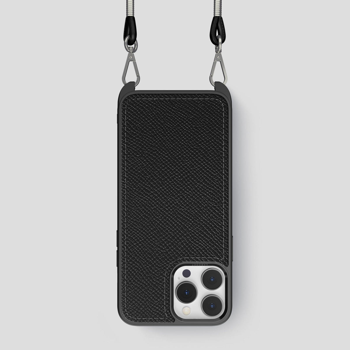 Black iPhone 15 Pro Crossbody Sport Case Epsom-Calf -1 | Black