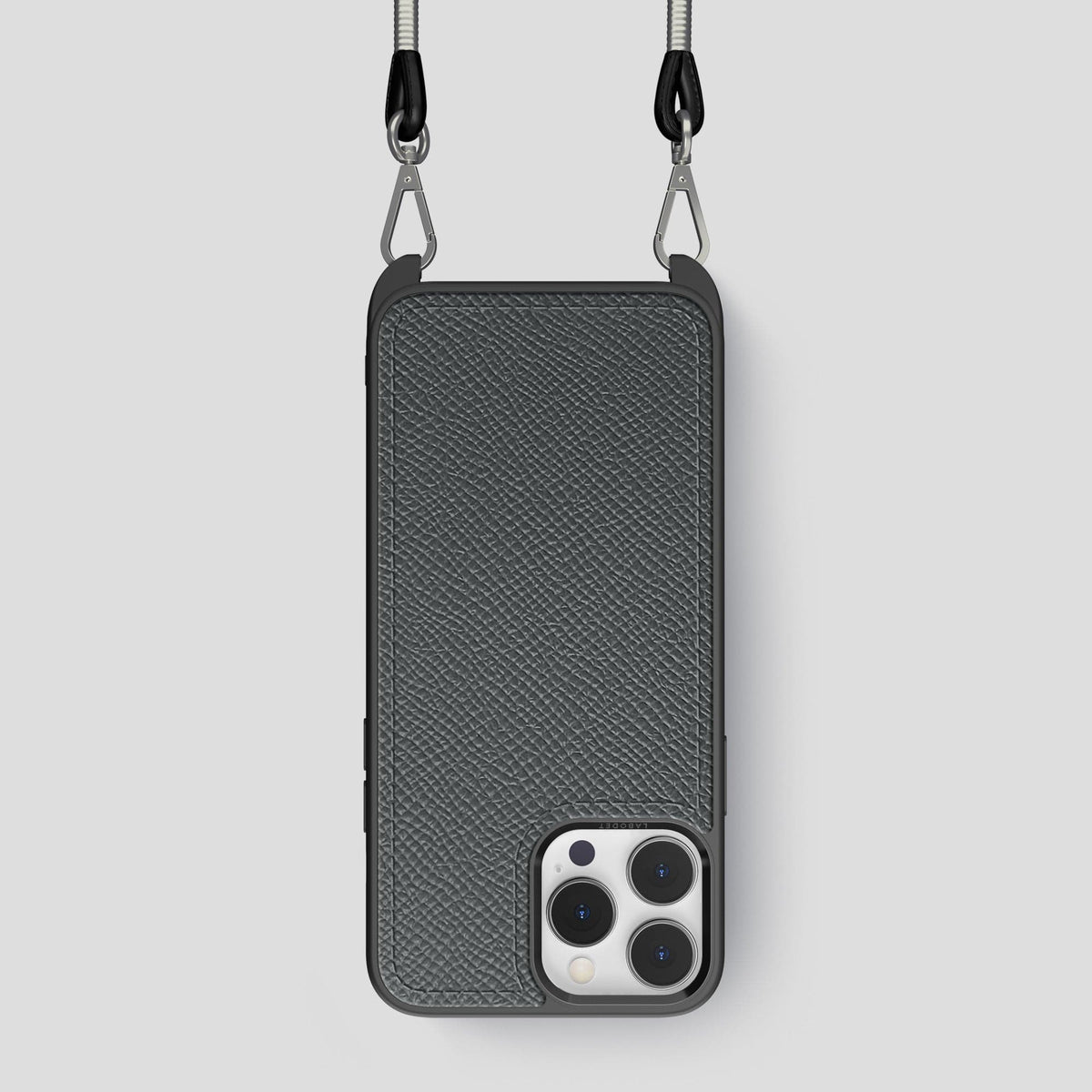 Grey iPhone 15 Pro Crossbody Sport Case Epsom-Calf -1 | Grey