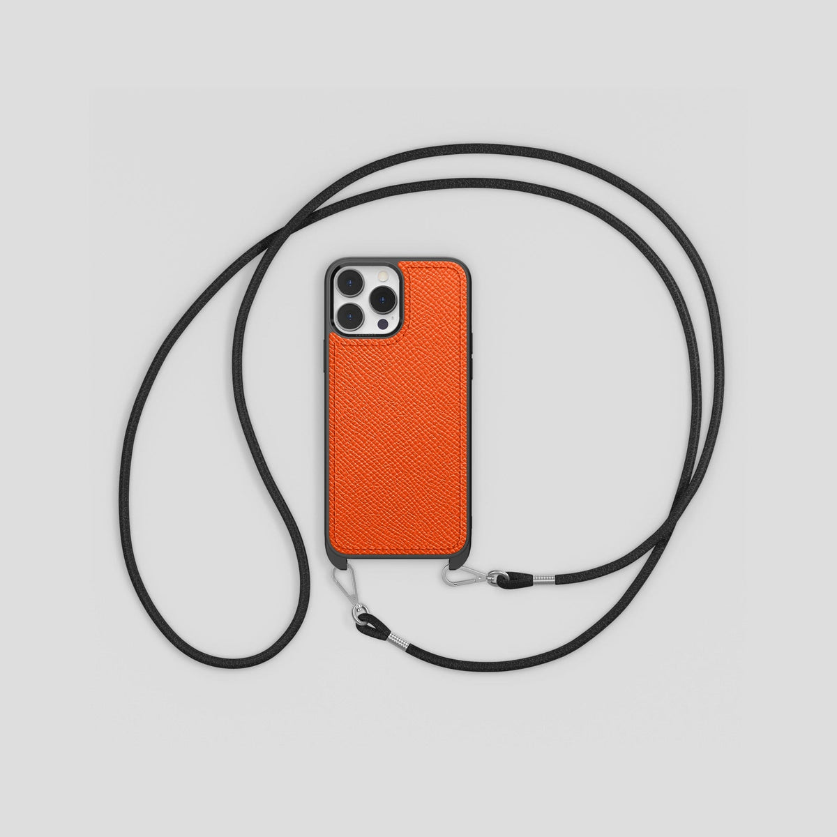 Orange iPhone 15 Pro Crossbody Sport Case Epsom-Calf -6 | Orange