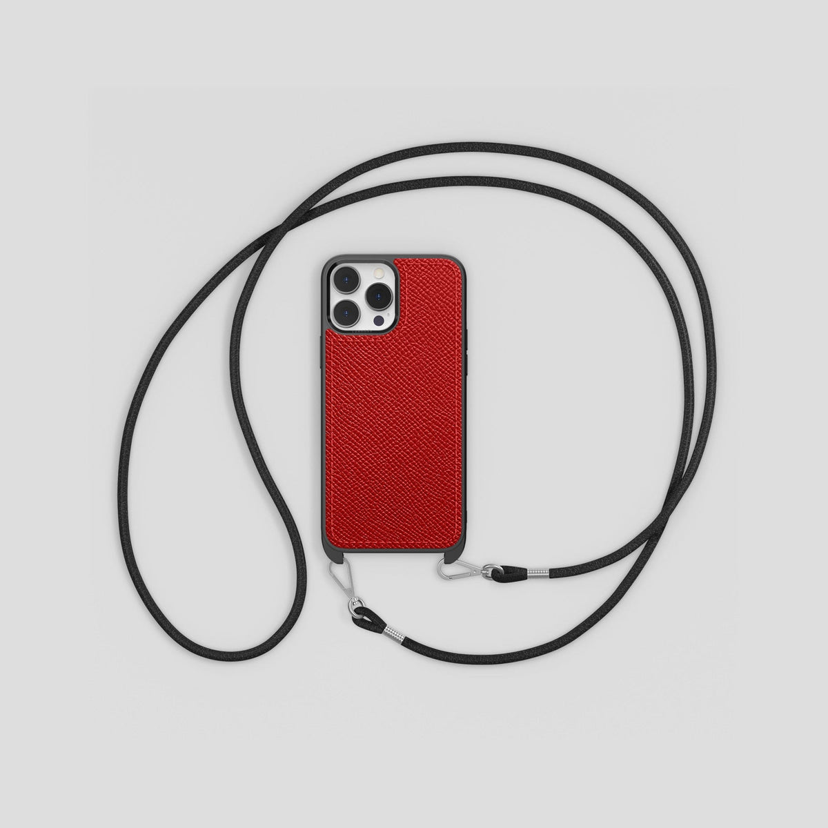 Red iPhone 15 Pro Crossbody Sport Case Epsom-Calf -6 | Red