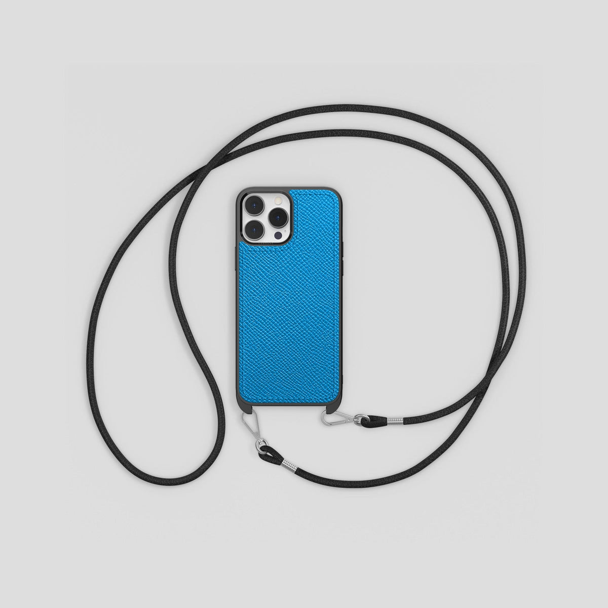 Sky-Blue iPhone 15 Pro Crossbody Sport Case Epsom-Calf -6 | Sky-Blue